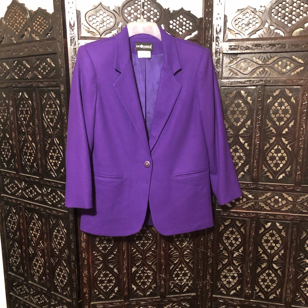 Vintage Purple Blazer Jacket